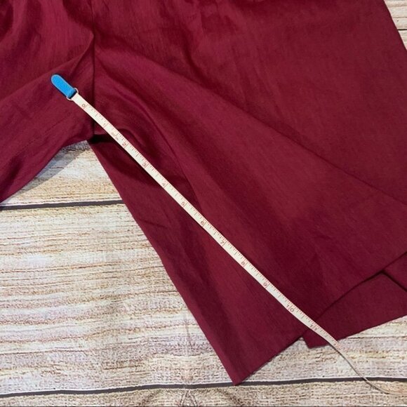 NWT Lafayette 148 NY Radicchio Linen Shorts Size 10 - Picture 15 of 16